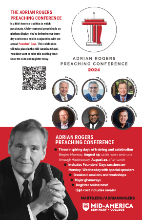Adrian Rogers Preaching Conference 2024 bulletin-stuffer-flyer-ad